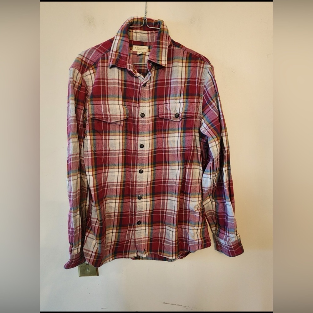 Sonoma plaid long sleeve button down shirt Size womens medium